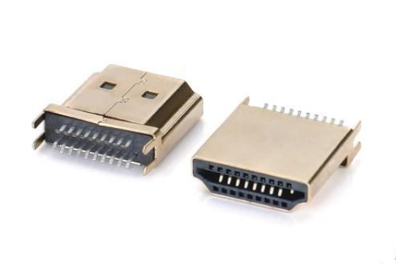 HDMI A TYPE 公頭外殼無筋夾板0.8~1.6(彎端)