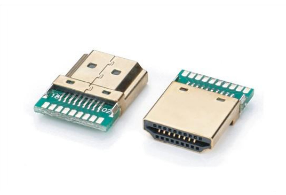 HDMI A TYPE公頭外殼帶孔夾板帶PCB板