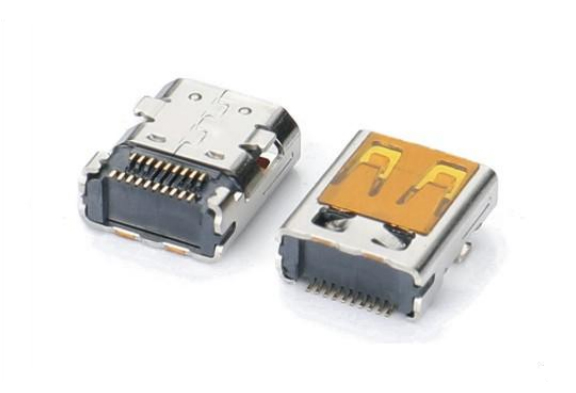 HDMI Type D 19Pin,板上型CH=1.55,雙排SMT,外殼全貼