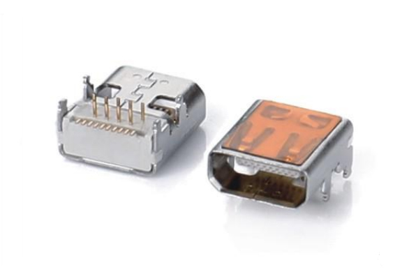 HDMI TYPE D FEMALE DIP SMT TYPE(端子腳長1.20外殼腳長0.80MM外殼腳距3.35MM)