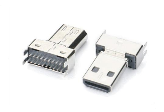 HDMI D TYPE MALE STRADDLE MOUNT TYPE(夾板1.2mm)